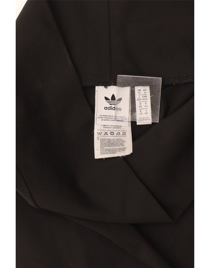 Adidas Womens Graphic Leggings UK 14 Large Black Polyester