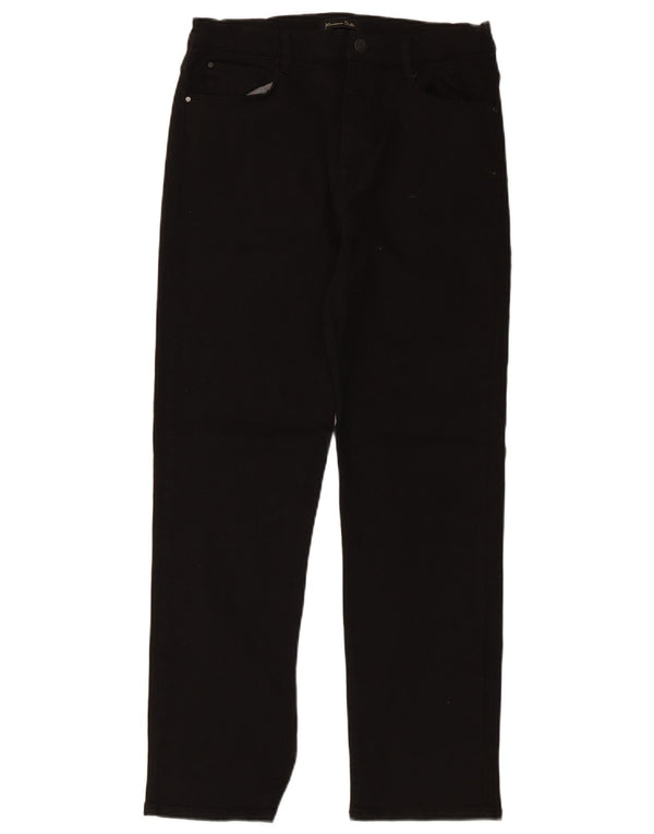 Massimo Dutti Womens Straight Casual Trousers EU 38 Small W28 L27 Black