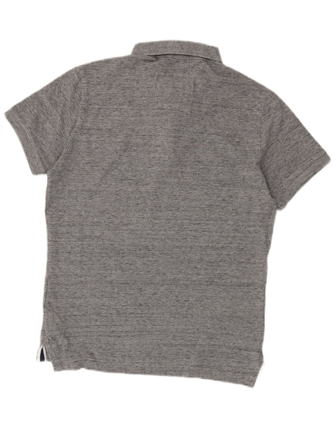 Superdry Mens Polo Shirt Medium Grey Flecked Cotton