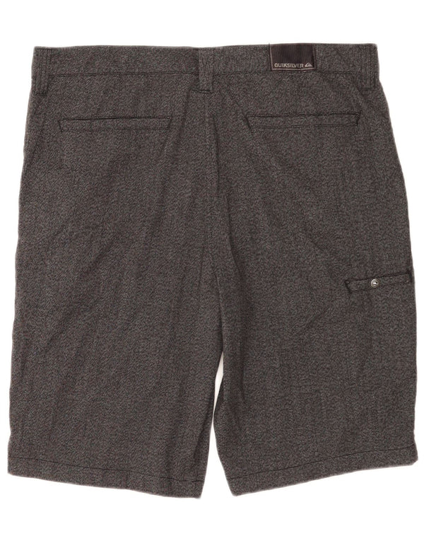 Quiksilver Mens Zathan Cargo Shorts W34 Large Grey Polyester