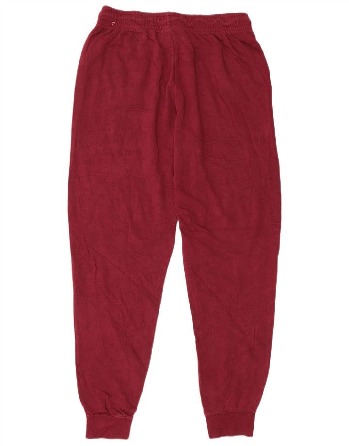 NIKE Womens Graphic Tracksuit Trousers Joggers UK 10 Small  Maroon Cotton