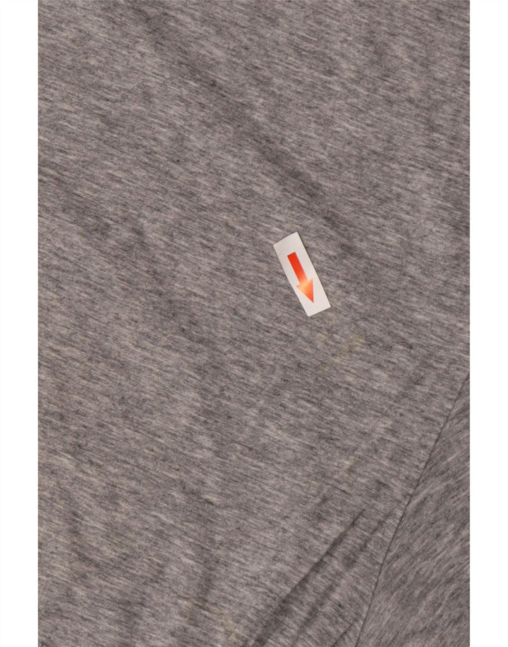 HUGO BOSS Mens Graphic T-Shirt Top 2XL Grey Flecked