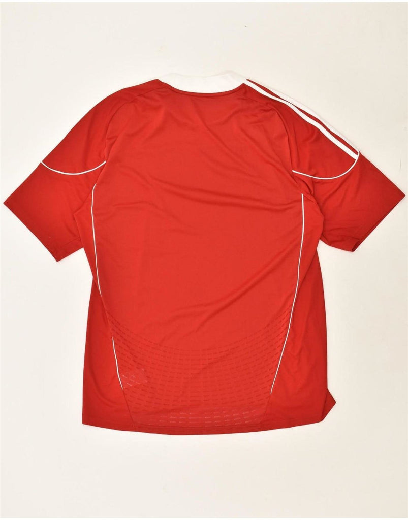 ADIDAS Mens Climacool T-Shirt Top 2XL Red Polyester Vintage Adidas and Second-Hand Adidas from Messina Hembry 