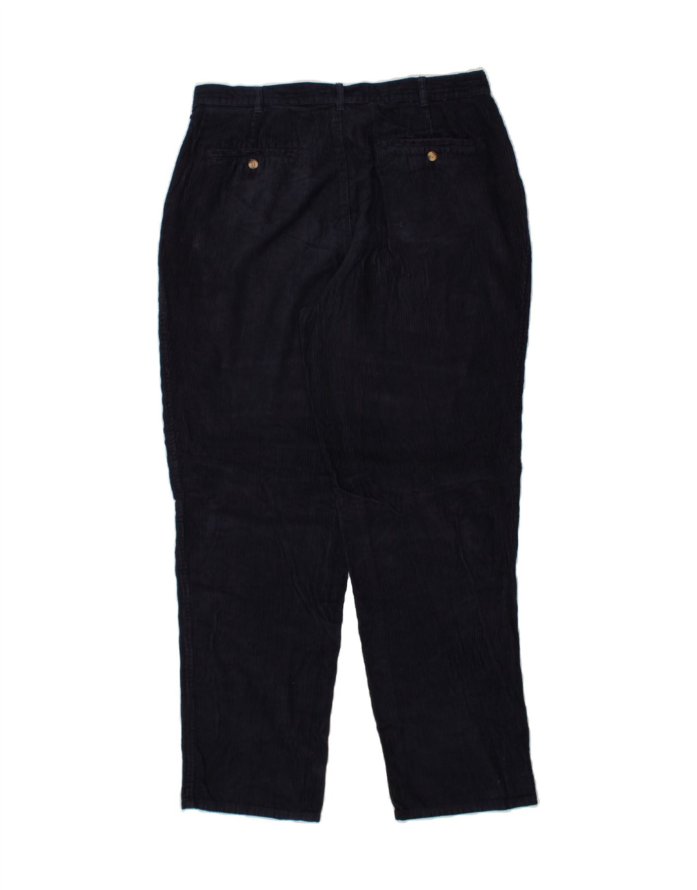 BROOKS BROTHERS Mens Tapered Corduroy Trousers W38 L34 Navy Blue Cotton