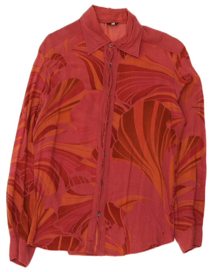 Dolce & Gabbana Mens Shirt IT 48 Medium Red Floral