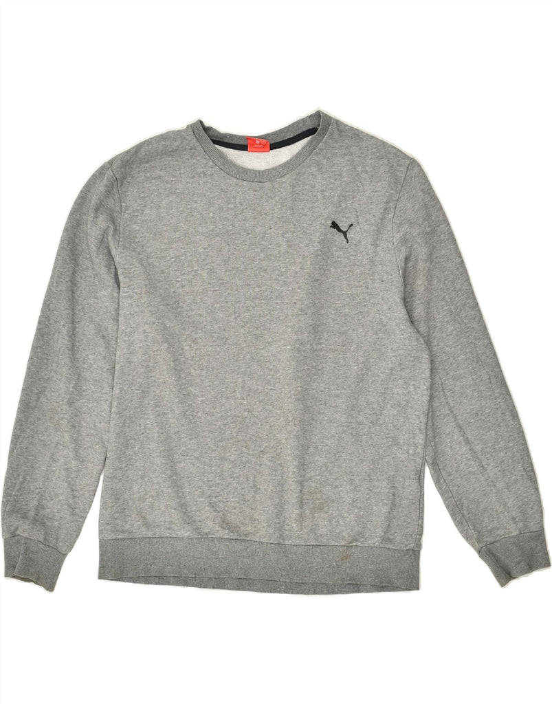 PUMA Mens Sweatshirt Jumper Large Grey Cotton | Vintage Puma | Thrift | Second-Hand Puma | Used Clothing | Messina Hembry 