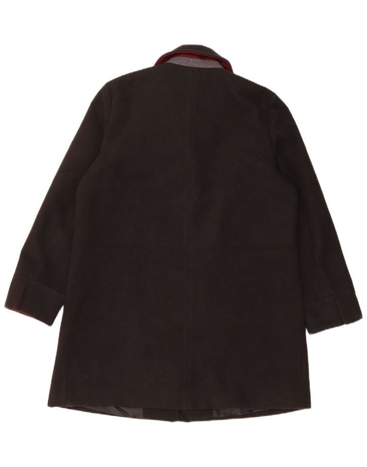 Topshop Womens Overcoat UK 12 Medium  Black Polyester