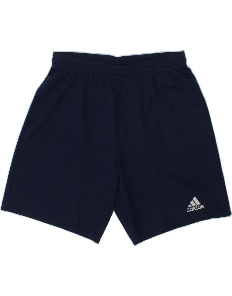 ADIDAS Boys Climalite Sport Shorts 11-12 Years Navy Blue Polyester | Vintage Adidas | Thrift | Second-Hand Adidas | Used Clothing | Messina Hembry 