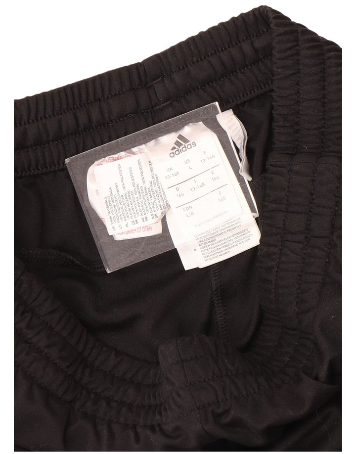 Adidas Boys Climalite Graphic Sport Shorts 13-14 Years Black Polyester