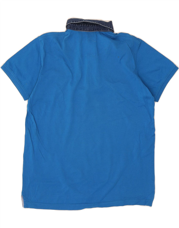 HARMONT & BLAINE Mens Polo Shirt Large Blue Cotton Vintage Harmont & Blaine and Second-Hand Harmont & Blaine from Messina Hembry 
