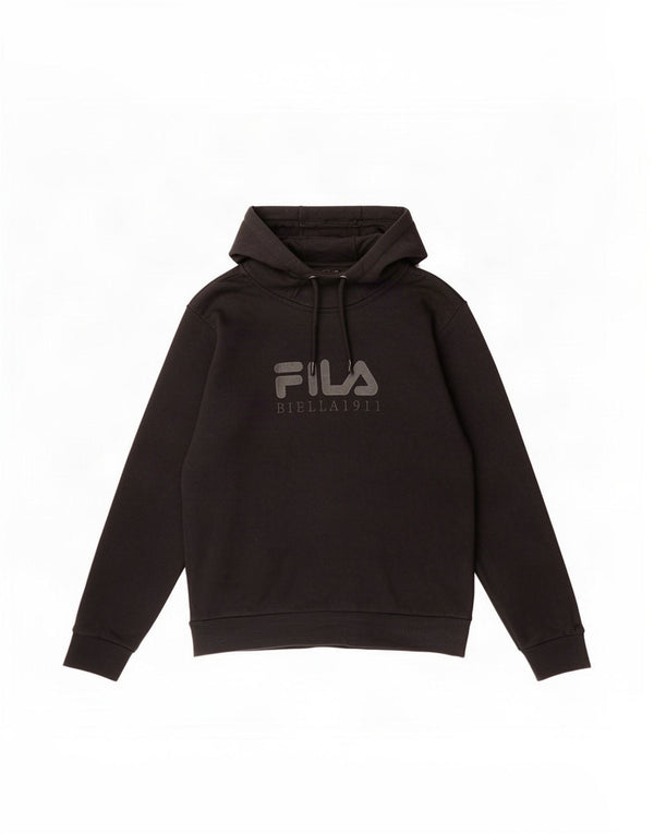 Fila Boys Graphic Hoodie Jumper 11-12 Years Black Cotton