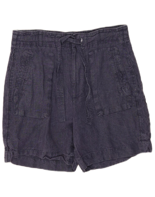 Polo Ralph Lauren Womens Chino Shorts US 6 Medium W32 Navy Blue Linen