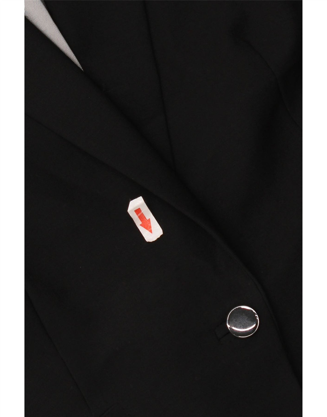 Marks & Spencer Womens 1 Button Blazer Jacket UK 16 Large Black New Wool