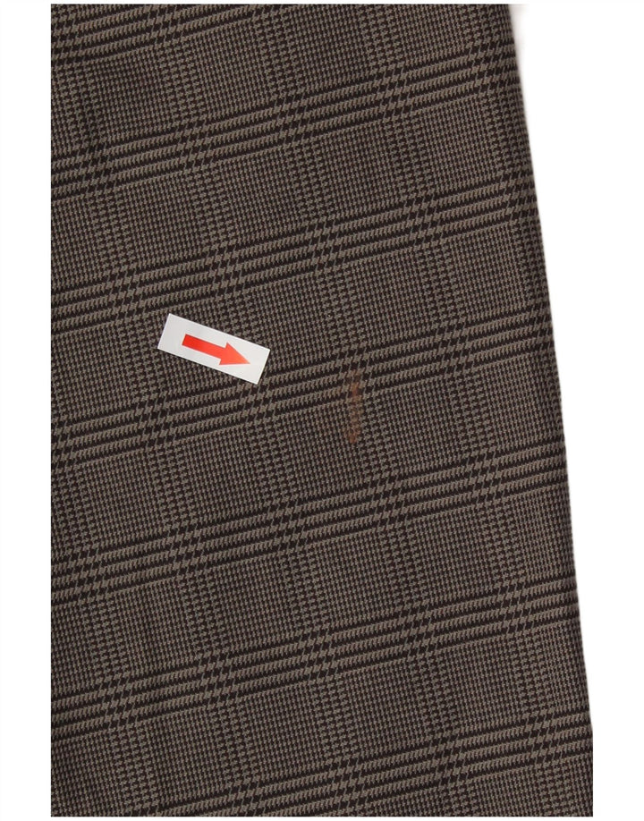 Dockers Womens Straight Casual Trousers W28 L30 Brown Houndstooth