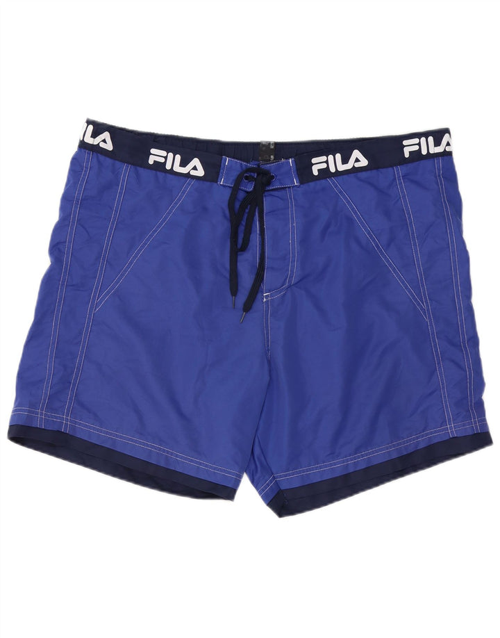 Fila Mens Graphic Swimming Shorts 2XL Blue Polyester