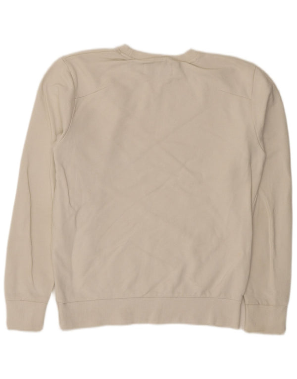 Calvin Klein Jeans Mens Graphic Sweatshirt Jumper Small White Cotton