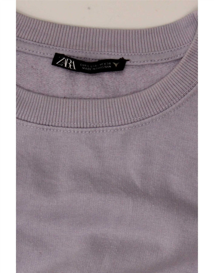 Zara Womens Sweatshirt Jumper UK 16 Large Purple