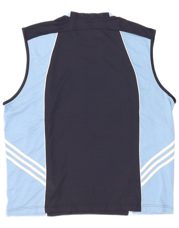 Adidas Mens Climacool Vest Top 2XL Navy Blue Colourblock Polyester