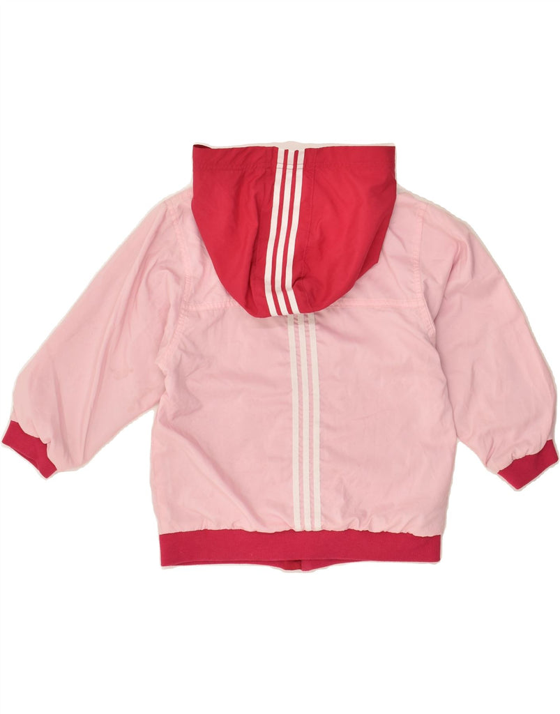 ADIDAS Girls Hooded Tracksuit Top Jacket 3-4 Years Pink Colourblock | Vintage Adidas | Thrift | Second-Hand Adidas | Used Clothing | Messina Hembry 