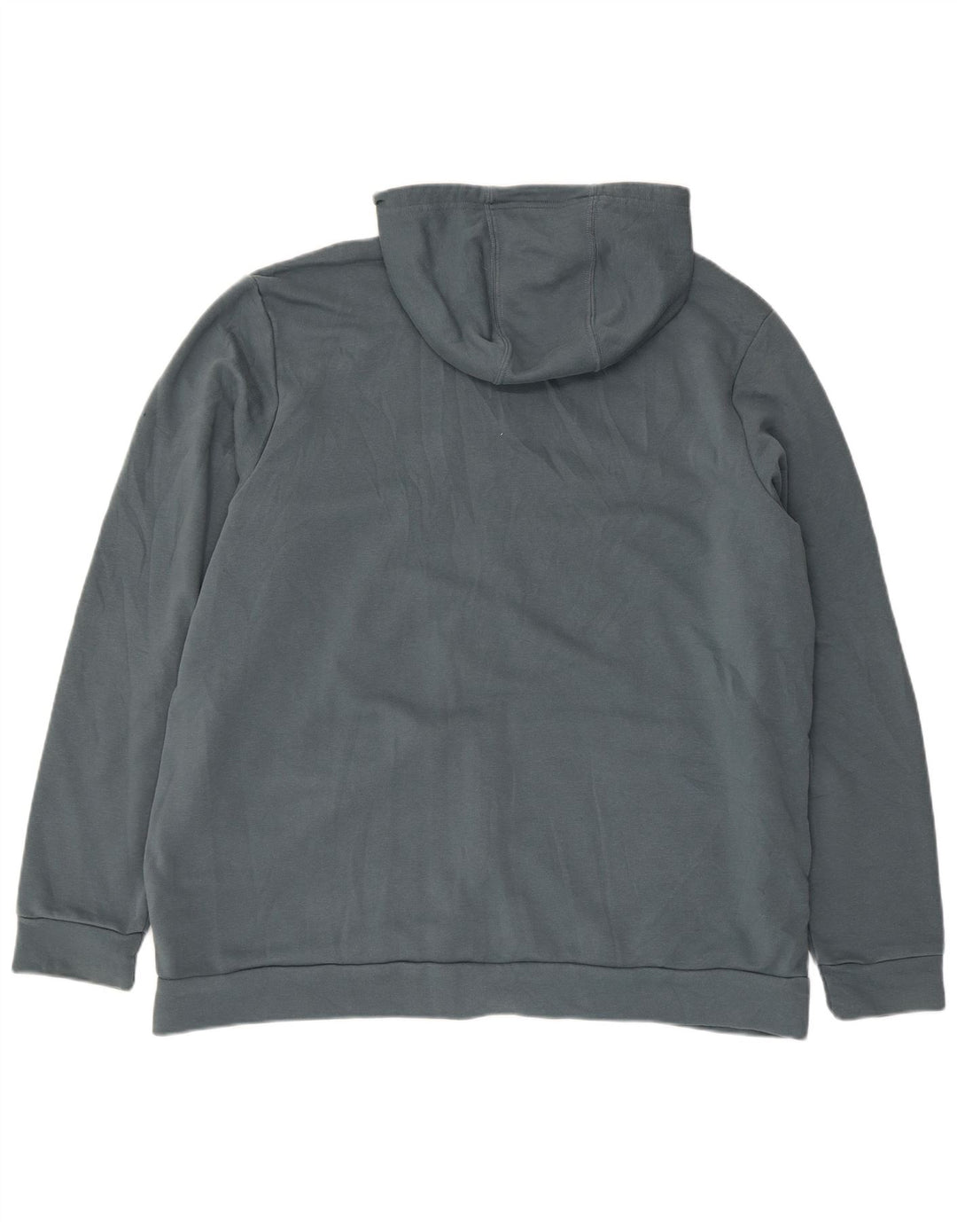 ADIDAS Mens Graphic Zip Hoodie Sweater 2XL Blue Cotton