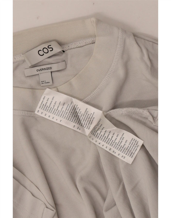 Cos Mens Oversized T-Shirt Top Small Off White Cotton