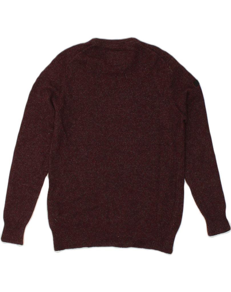 SUPERDRY Mens Slim Fit Crew Neck Jumper Sweater 2XL Burgundy Wool | Vintage Superdry | Thrift | Second-Hand Superdry | Used Clothing | Messina Hembry 