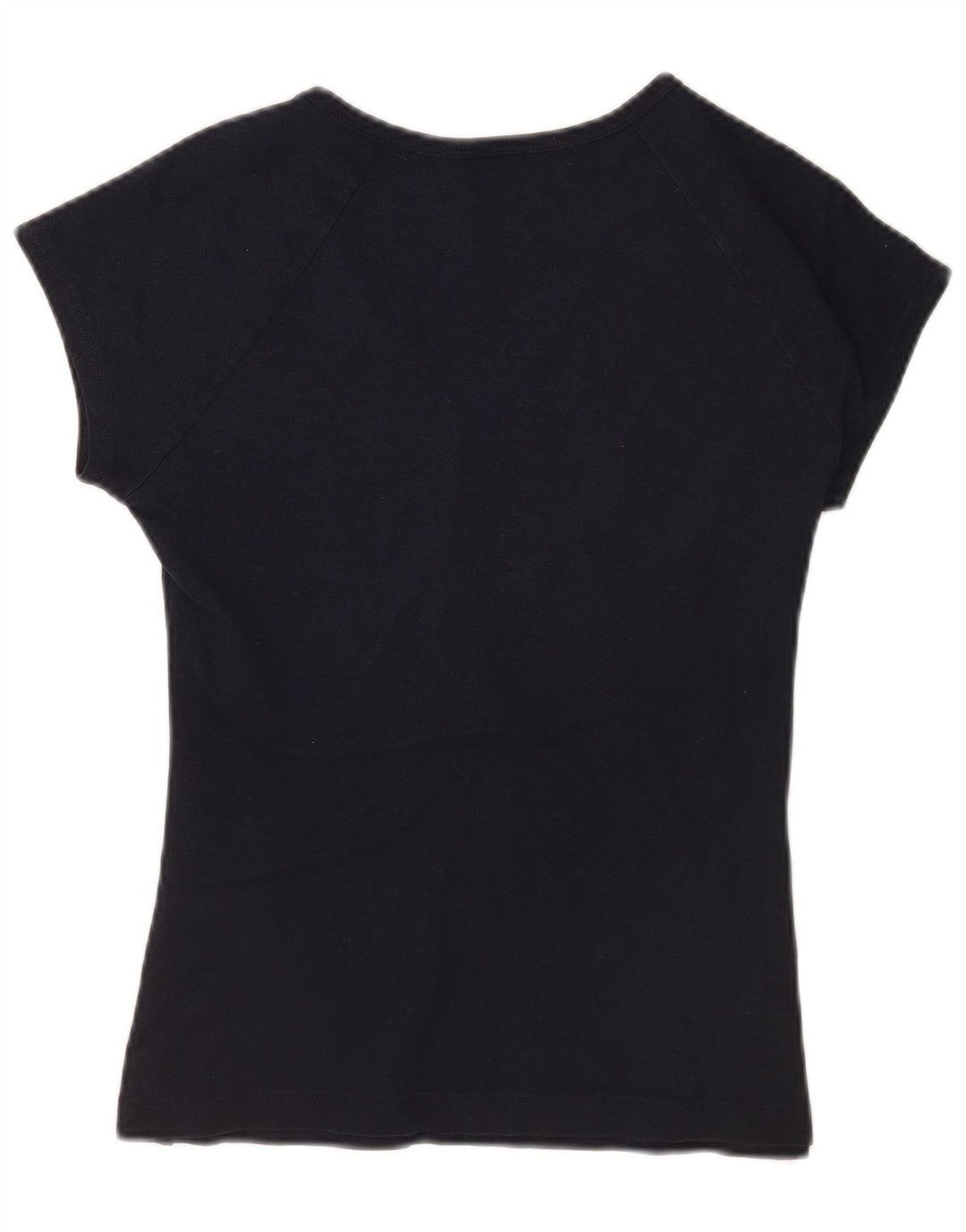 Lacoste Womens T-Shirt Top Size 42 Large Navy Blue Cotton