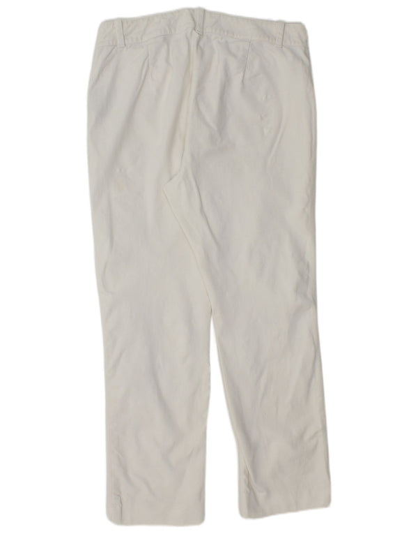 RALPH LAUREN Womens Straight Casual Trousers US 12 Large W32 L27 White