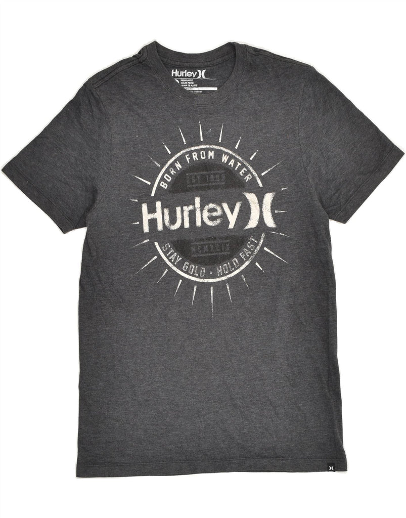 HURLEY Mens Petite Premium Fit Graphic T-Shirt Top Small Grey Polyester | Vintage Hurley | Thrift | Second-Hand Hurley | Used Clothing | Messina Hembry 