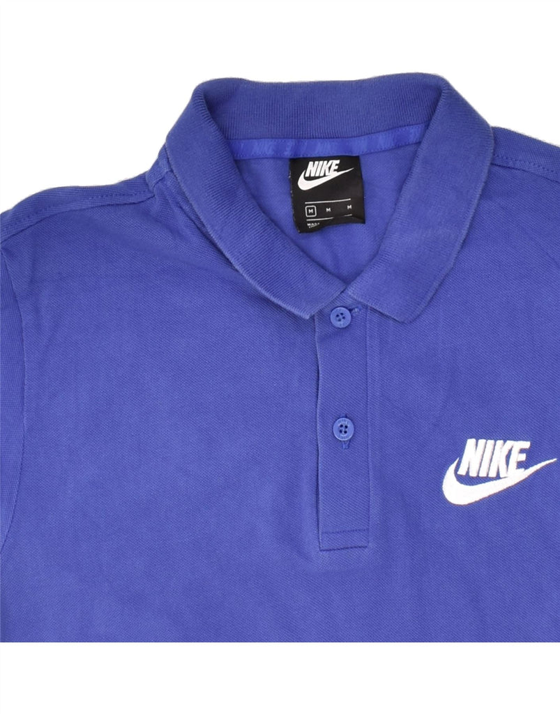 NIKE Mens Polo Shirt Medium Blue Cotton Vintage Nike and Second-Hand Nike from Messina Hembry 