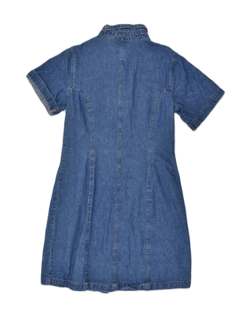 DENIM STYLE Womens Short Sleeves Denim Dress EU 40 Medium Blue Cotton | Vintage Denim Style | Thrift | Second-Hand Denim Style | Used Clothing | Messina Hembry 