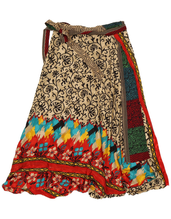 Vintage Womens Wrap Skirt W34 Large Multicoloured Patchwork