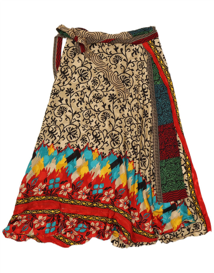 Vintage Womens Wrap Skirt W34 Large Multicoloured Patchwork