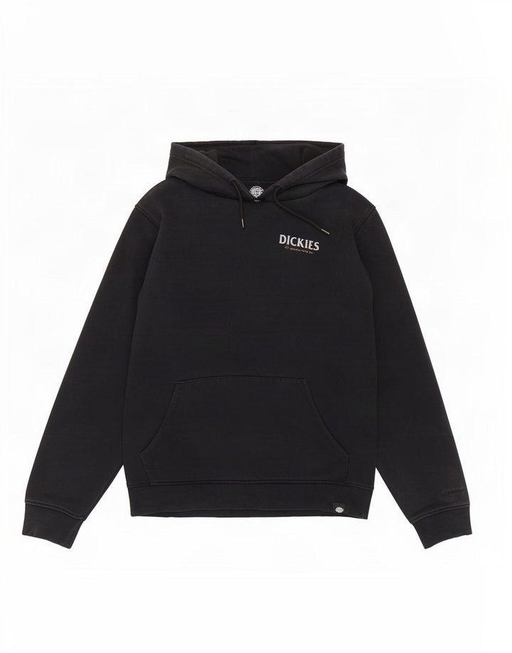Dickies Mens Graphic Hoodie Jumper Medium Black Cotton
