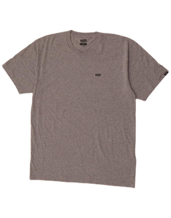 Vans Mens Classic Fit T-Shirt Top Large Grey Flecked Cotton