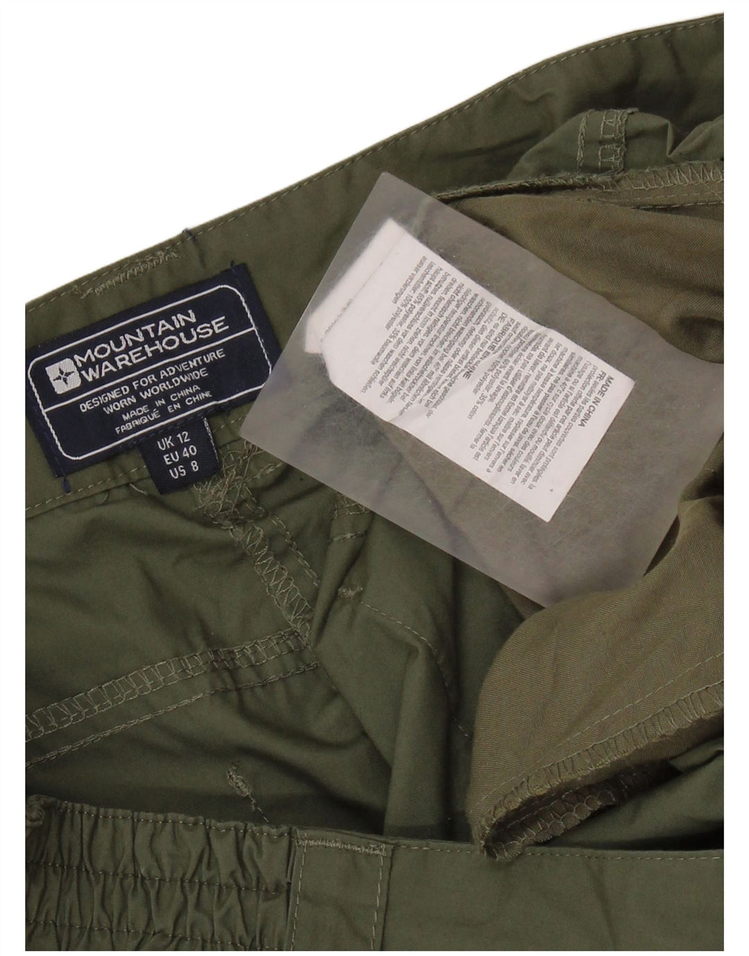 Mountain Warehouse Womens Chino Shorts UK 12 Medium W30  Khaki Polyester