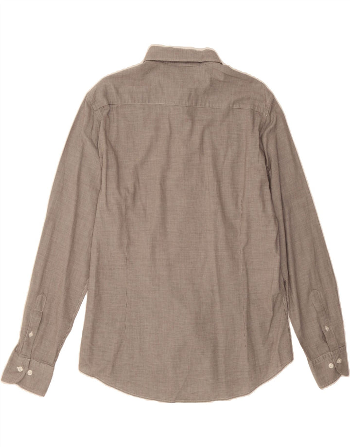 MASSIMO DUTTI Mens Shirt Large Grey Spotted Cotton Vintage Massimo Dutti and Second-Hand Massimo Dutti from Messina Hembry 