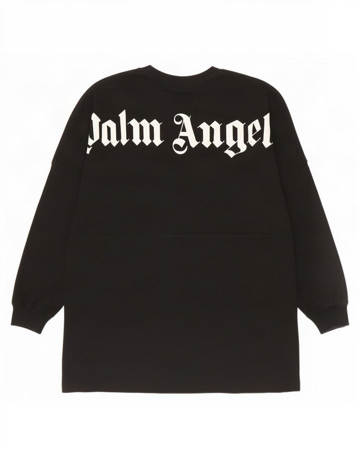 Womens Graphic Sweatshirt Jumper UK 16 Large Black Polyester