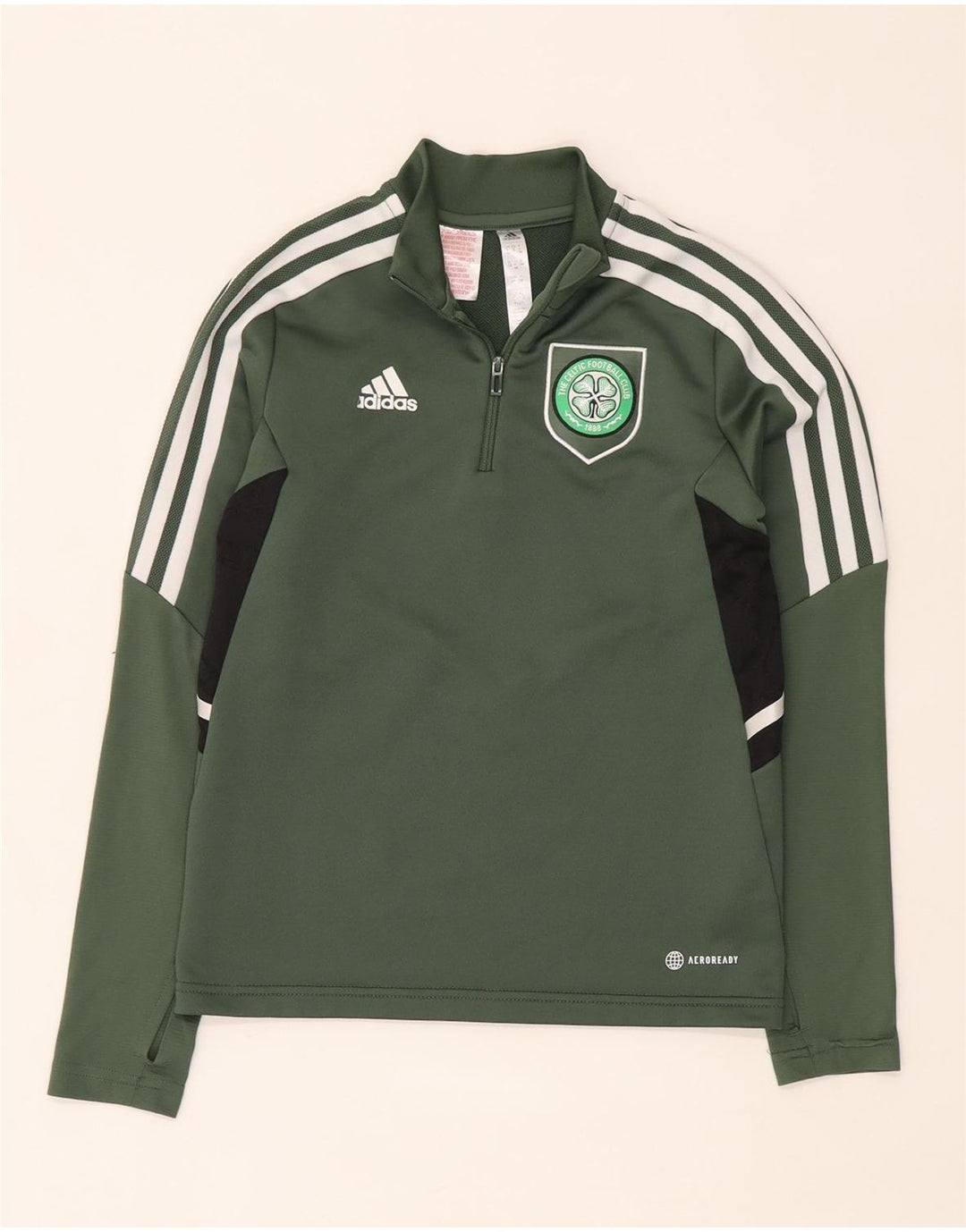 Adidas Boys Graphic Pullover Tracksuit Top 9-10 Years Khaki