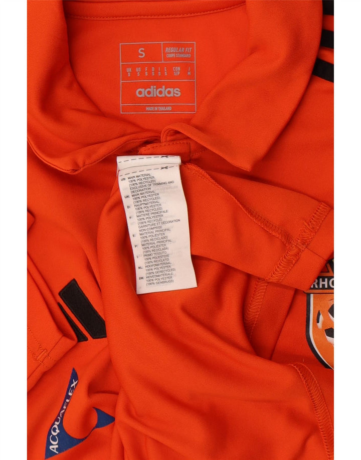Adidas Mens Aeroready Graphic Regular Fit Polo Shirt Small Orange Polyester