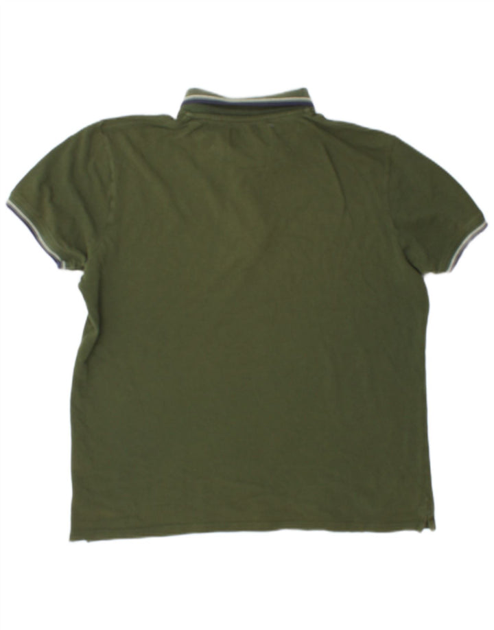 Lyle & Scott Mens Polo Shirt Large Khaki Cotton