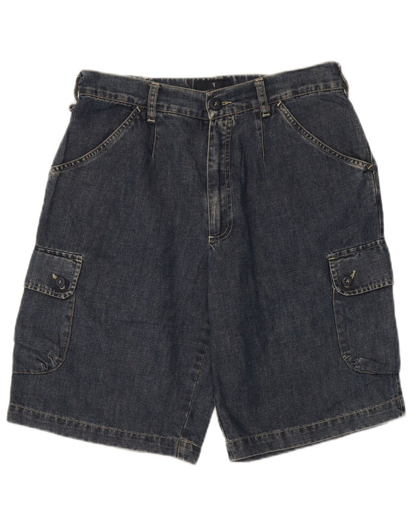 Trussardi Mens Cargo Denim Shorts IT 48 Medium W30 Blue Cotton