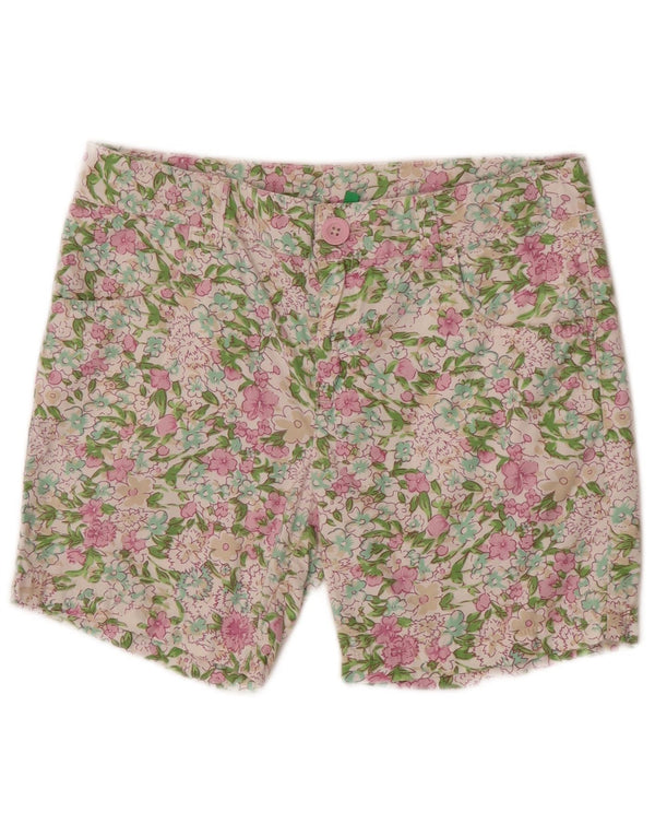 Benetton Girls Casual Shorts 11-12 Years 2XL W29 Multicoloured Floral