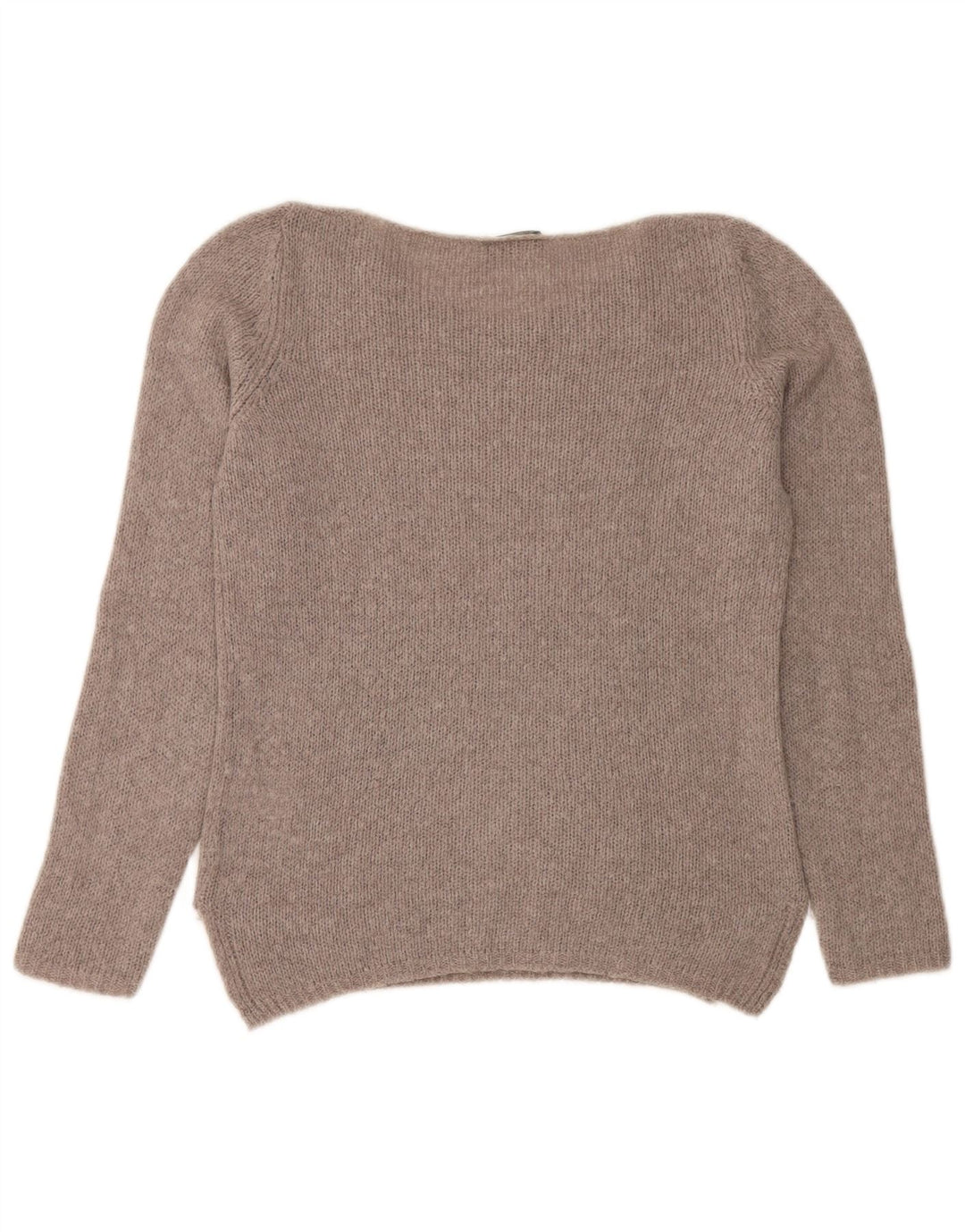 Fred Perry Womens Boat Neck Jumper Sweater UK 10 Small Grey Polyamide