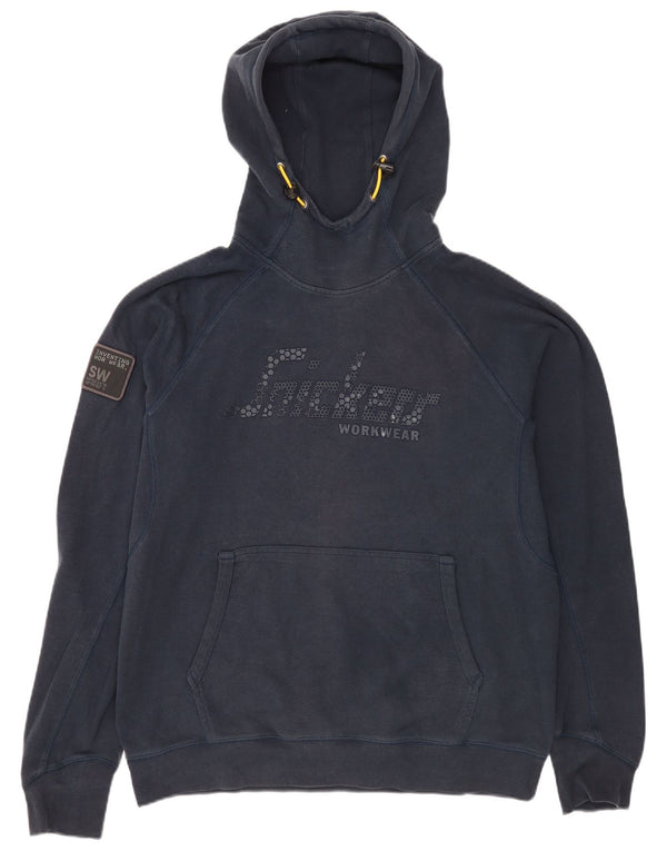 Snickers Mens Graphic Hoodie Jumper XL Navy Blue Cotton