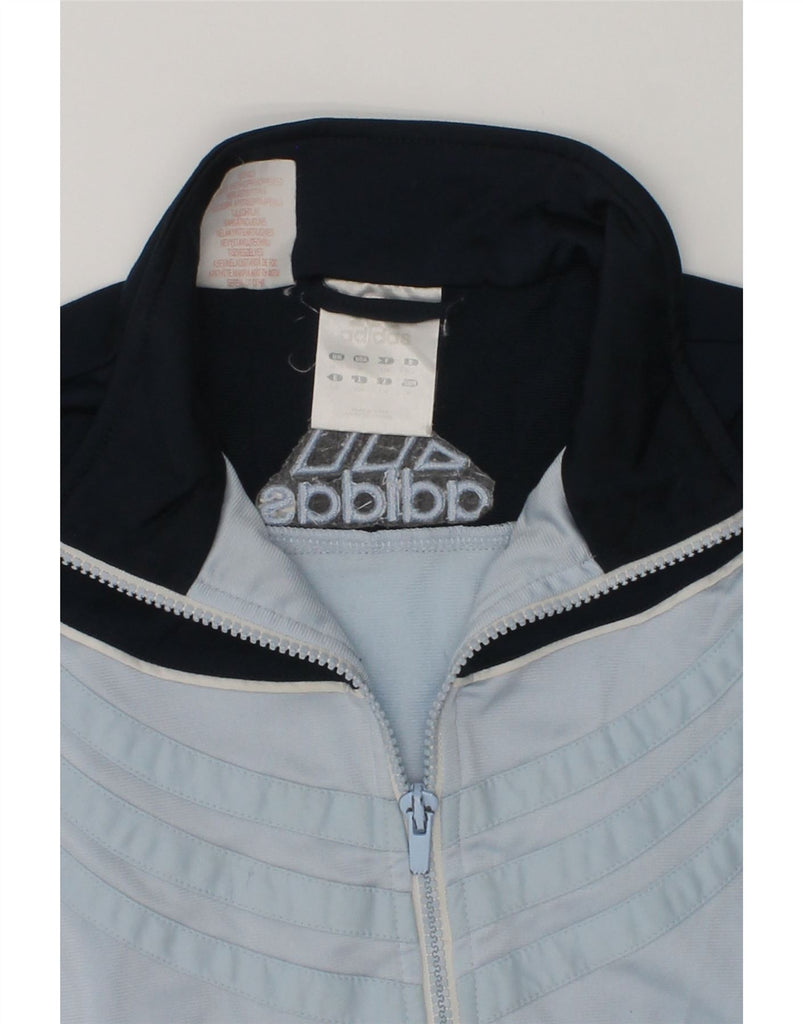 ADIDAS Boys Tracksuit Top Jacket 11-12 Years Blue Colourblock Polyester | Vintage Adidas | Thrift | Second-Hand Adidas | Used Clothing | Messina Hembry 