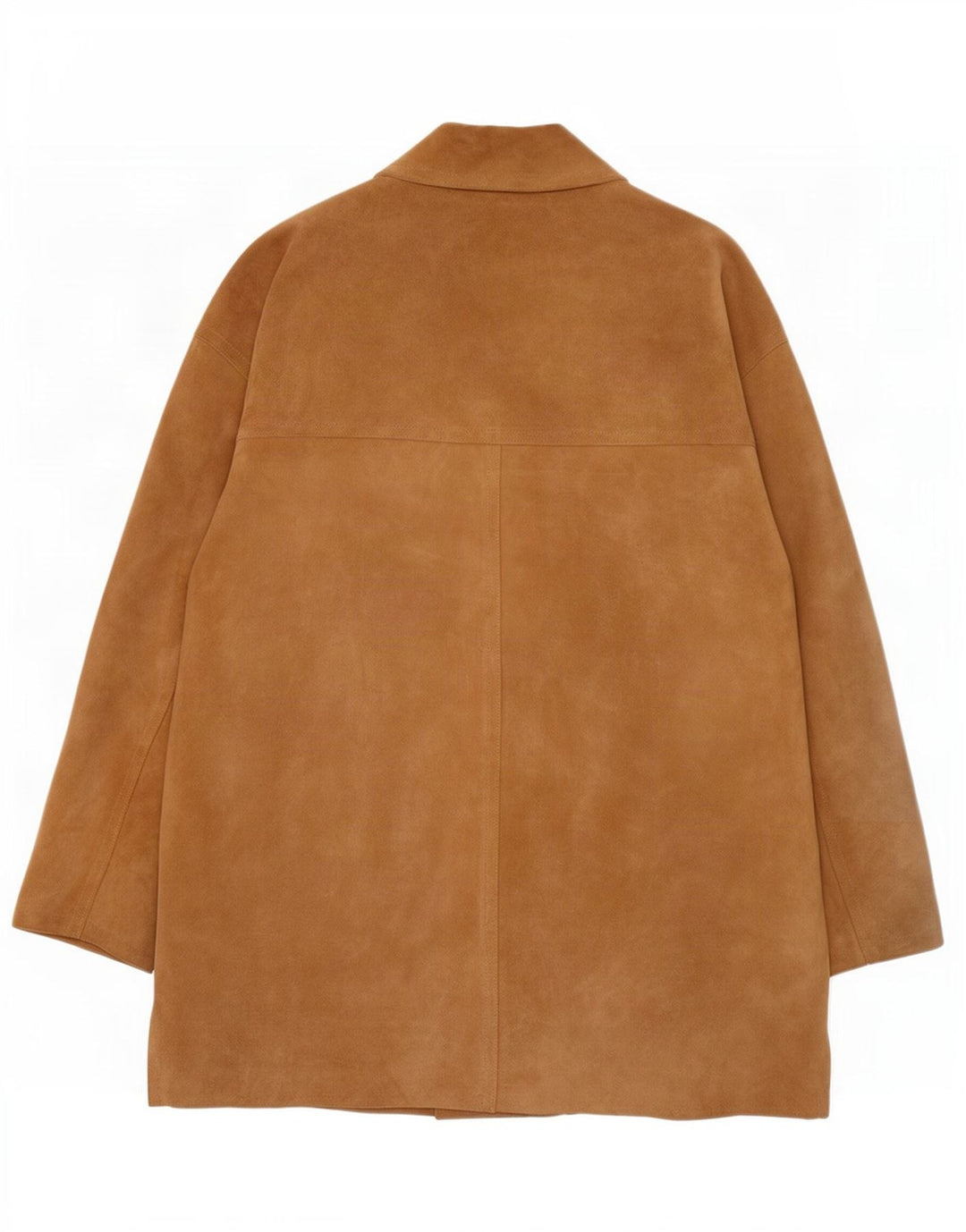 Vintage Womens Oversized Suede Overcoat IT 42 Medium Beige Leather