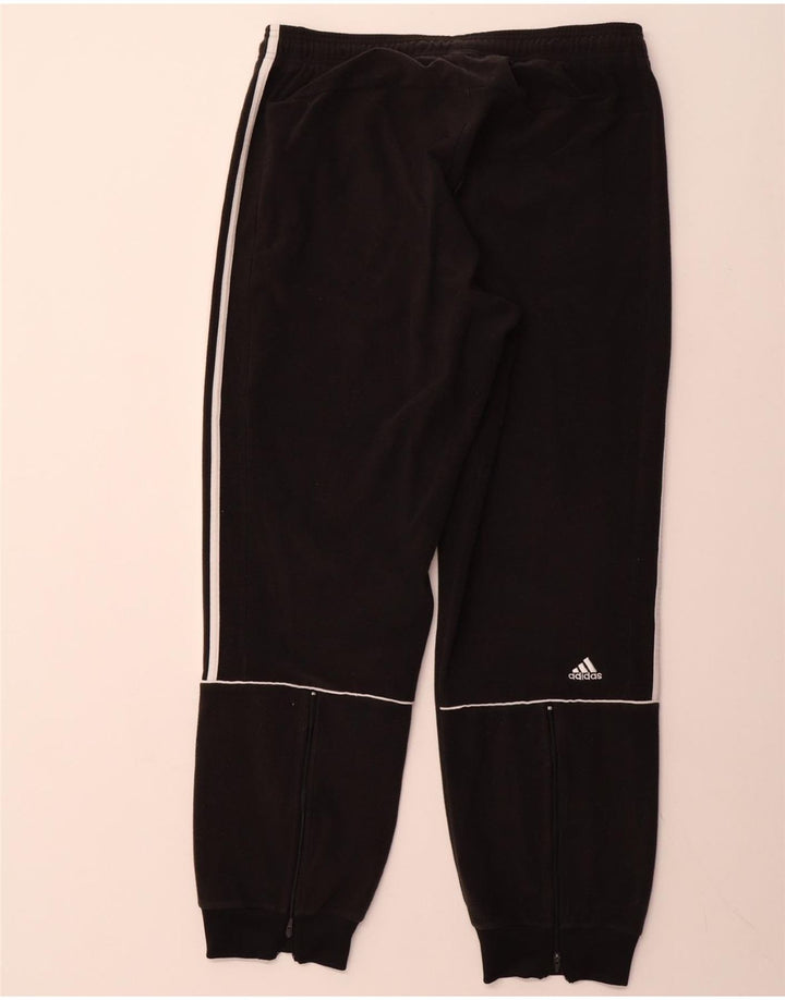 ADIDAS Mens Tracksuit Trousers Joggers Large Black Polyester