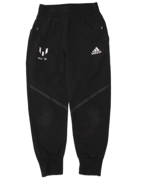 ADIDAS Boys MESSI Graphic Tracksuit Trousers Joggers 7-8 Years  Black
