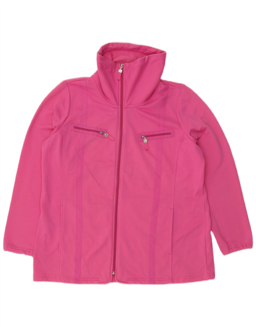 Canda Womens Tracksuit Top Jacket UK 16 Large Pink Polyester